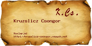 Kruzslicz Csongor névjegykártya